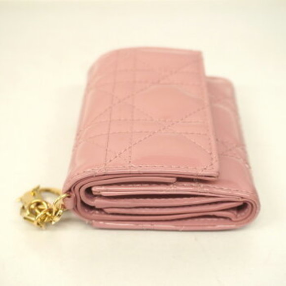 Christian Dior Cannage Patent Leather Tri-fold Wallet - Picture 2 of 9